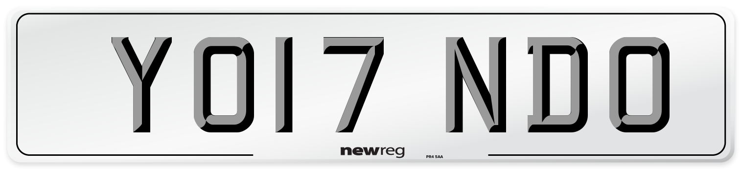YO17 NDO Number Plate from New Reg
